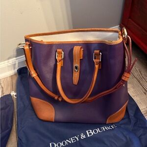 Dooney & Bourke Purple and Brown Tote